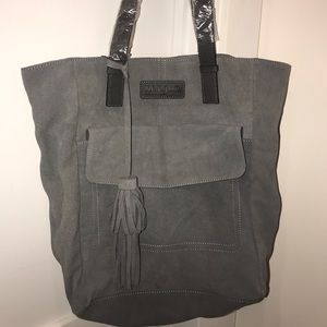 NWT designer M.I.L.A. Grey Suede Purse/Tote